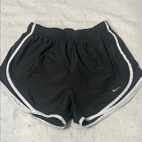 Nike Women's Black and White Athletic Shorts - Picture 1 of 6